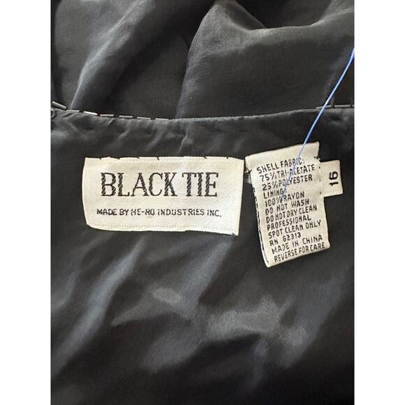 BLACK TIE He-ro Industries BEADED SEQUINED EVENING FORMAL Art Deco PARTY Dress - Picture 7 of 12